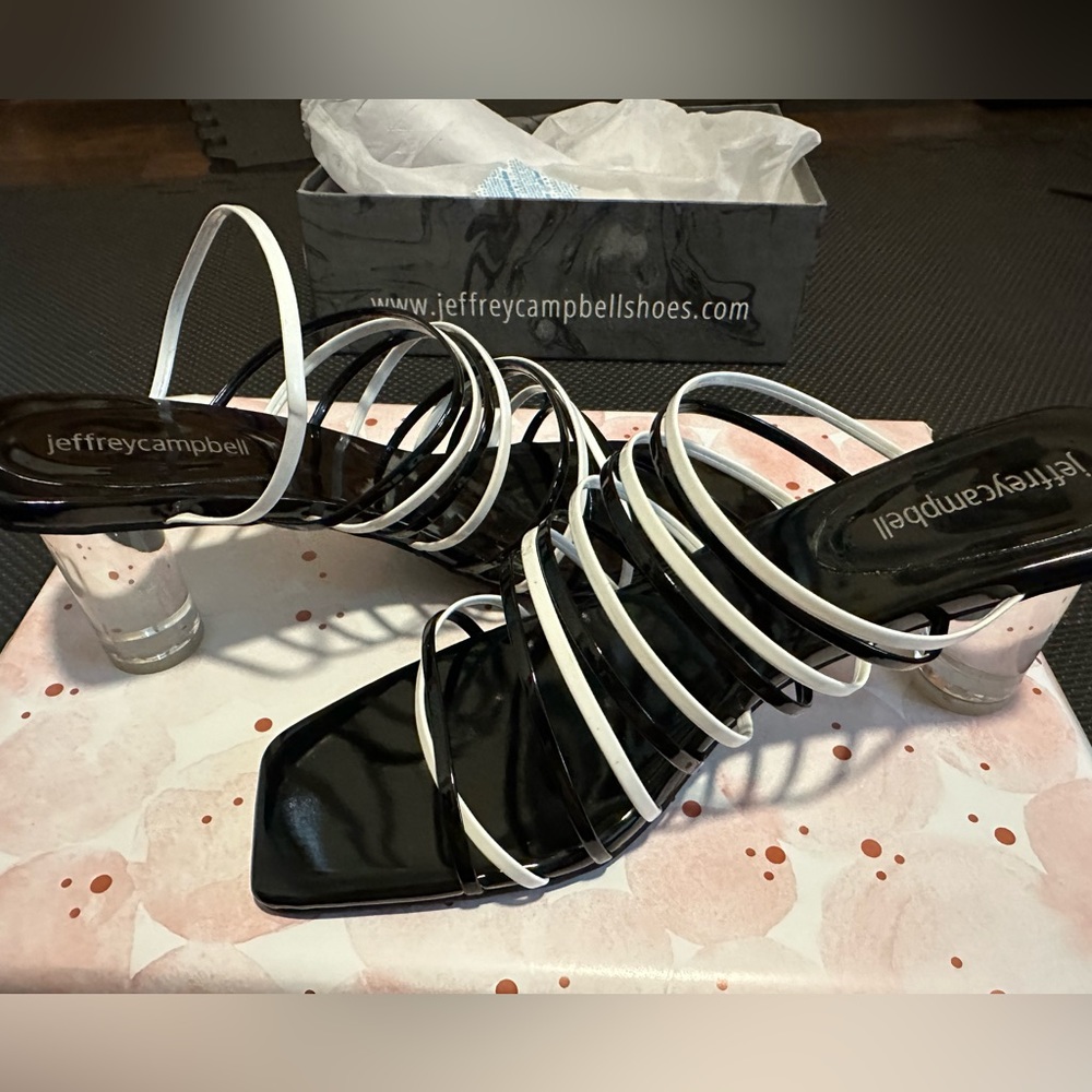 Brand new, Jeffrey Campbell heels. Black and white patent combo